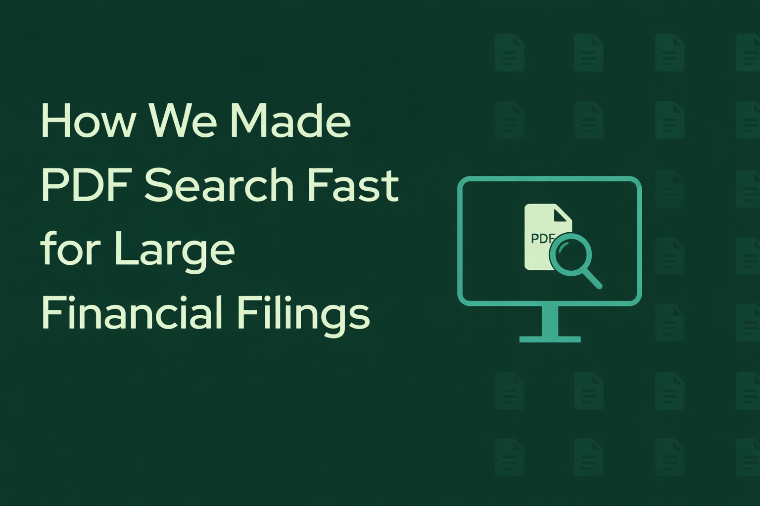 From 60 Seconds to 50ms: The Architecture Trick Behind Instant PDF Search